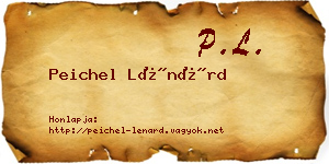Peichel Lénárd névjegykártya